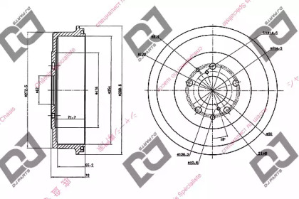 Тормозный барабан DJ PARTS BR1086